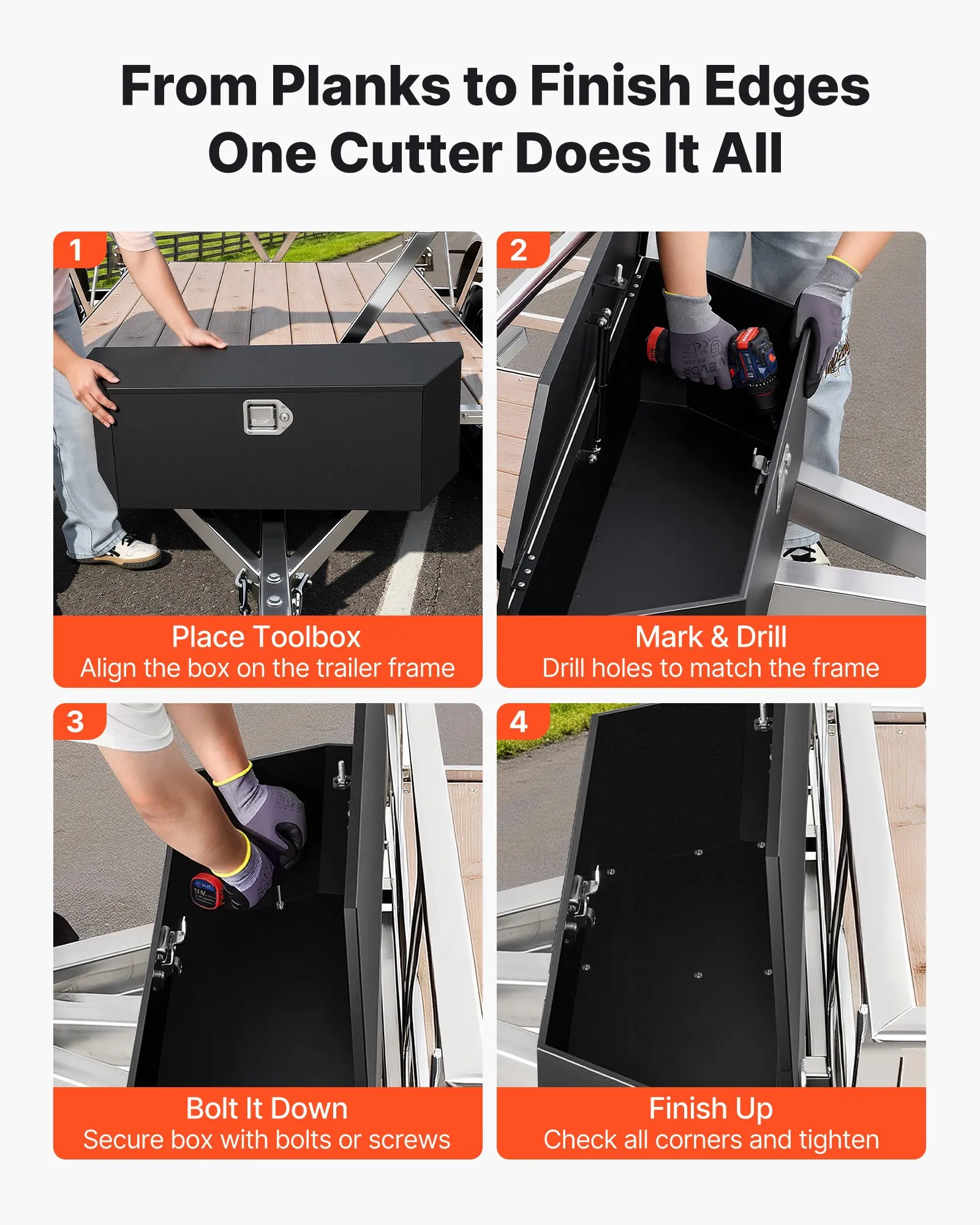 Cutie Scule pentru Remorcă și Benă Pickup 914x314x305 mm Metalică cu Încuietoare | Moka GSM [2]
