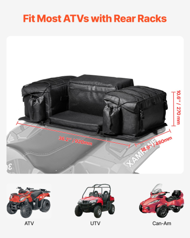 Cutie spate ATV textilă Oxford 50L – geantă și ladă rezistentă la apă [7]