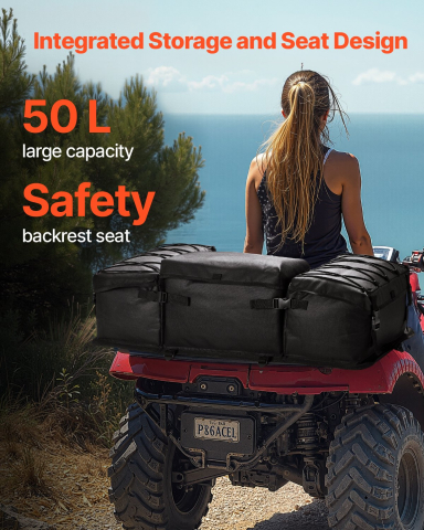 Cutie spate ATV textilă Oxford 50L – geantă și ladă rezistentă la apă [8]