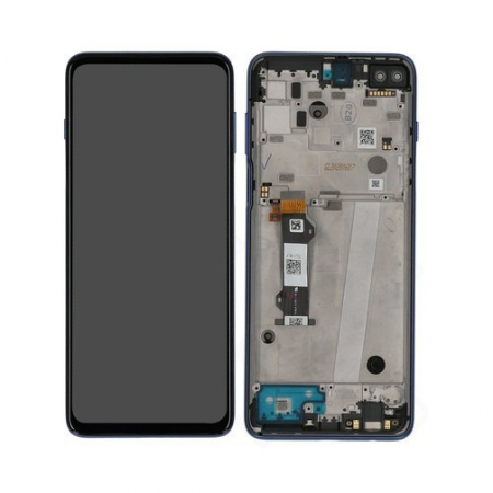 Display-uri si Touchscreen-uri - Display Motorola Moto G 5g plus Blue  cu Rama Original Service Pack, XT2075, XT2075-2, XT2075-3
