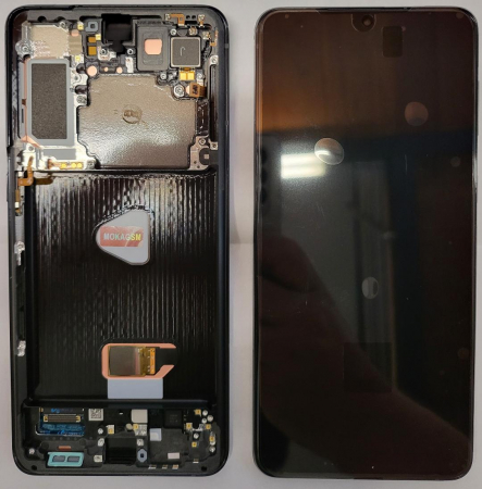 Display-uri si Touchscreen-uri - Display Samsung Galaxy S21 Plus 5G G996 Phantom Black cu Rama