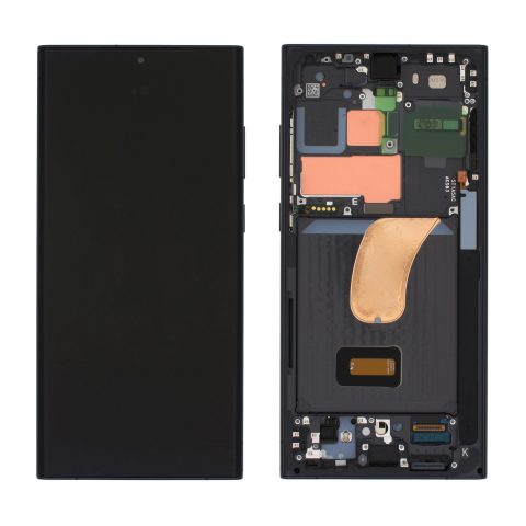 Display-uri si Touchscreen-uri - Display Samsung Galaxy S23 Ultra cu rama , Black