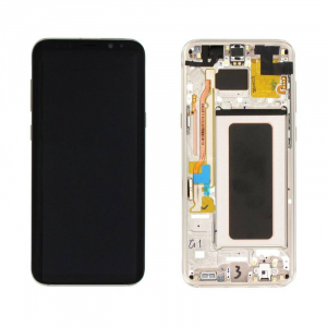 Display-uri si Touchscreen-uri - Ecran Display cu touchscreen si rama Samsung Galaxy S8 Plus G955f Gold