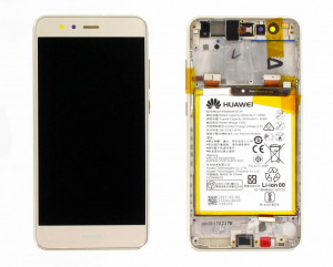 Display-uri si Touchscreen-uri - Ecran Display Huawei P10 Lite cu rama acumulator Gold, Service Pack