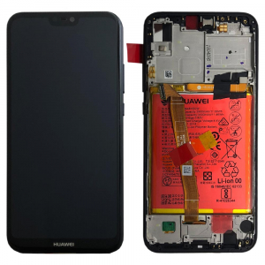 Ecran Display Huawei P20 Lite Service Pack + Acumulator + difuzor Original Negru [0]