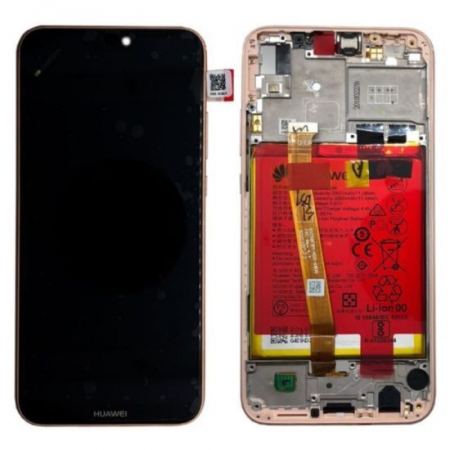 Ecran Display Huawei P20 Lite Service Pack + Rama + Acumulator + difuzor Original GOLD [0]
