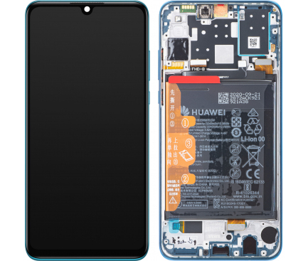 Display-uri si Touchscreen-uri - Original Ecran Display Huawei P30 Lite 2019  Service Pack + Acumulator, Blue, MAR-LX1 / MAR-LX1A / MAR-L21