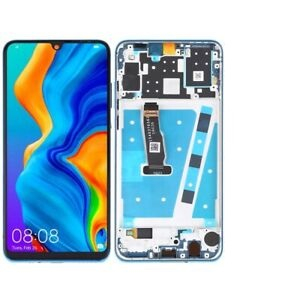 Display-uri si Touchscreen-uri - Ecran Display Huawei P30 Lite cu Rama BLUE / MAR-LX1 / MAR-LX1A / MAR-L21