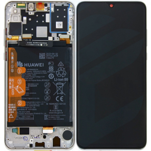 Display-uri si Touchscreen-uri - Ecran Display Huawei P30 Lite Service Pack + Acumulator, White, MAR-LX1 / MAR-LX1A / MAR-L21