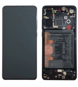 Piese si Componente GSM - Ecran Display Huawei P30 Service Pack + Acumulator Negru, ELE-L29, ELE-L09