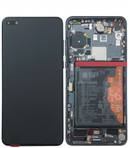 Display-uri si Touchscreen-uri - Ecran Display Huawei P40 Negru Original Service Pack