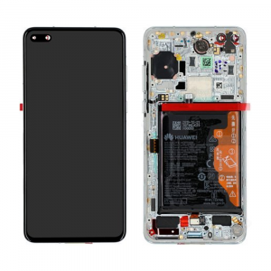 Display-uri si Touchscreen-uri - Ecran Display Huawei P40 Ice White Original Service Pack, ecran ANA-AN00, ANA-TN00