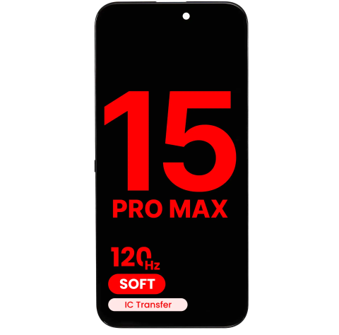 Ecrane iPhone 15 Pro Max - Ecran Display iPhone 15 Pro Max Soft Oled Pro 120Hz cu Touchscreen, Înlocuire Ecran Premium Compatibil