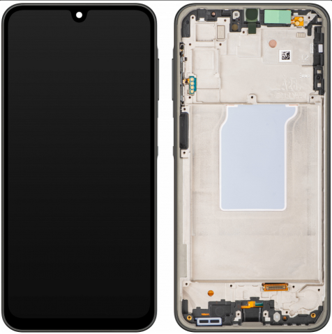 Display-uri si Touchscreen-uri - Display compatibil Samsung Galaxy A26/A266 cu ramă negru – InCell LCD + touchscreen