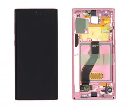 Display-uri si Touchscreen-uri - Ecran display Samsung Galaxy Note 10 N970f AURA PINK