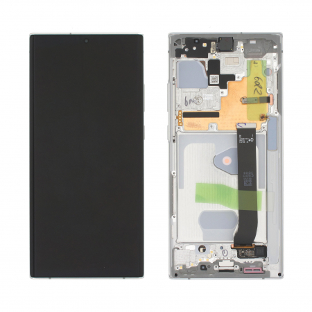 Display-uri si Touchscreen-uri - Ecran display Samsung Galaxy Note 20 Ultra N986 cu rama Silver, White
