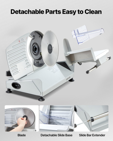Feliator Carne Electric 190mm, 200W, Grosime Reglabilă 0-15mm, Lamă Inox SUS420 [1]