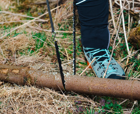Ferăstrău manual tip drujbă cu lanț 53 cm pentru camping și bushcraft [4]