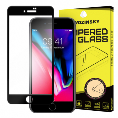 2 bucati Folie Sticla 5D Full Glue iPhone 7 iPhone 8, SE 2020 Neagra WOZINSKY [3]