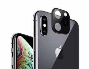 Accesorii - Folie sticla cu rama protectie camera, Modificare iPhone X in iPhone 11 Pro, Negru