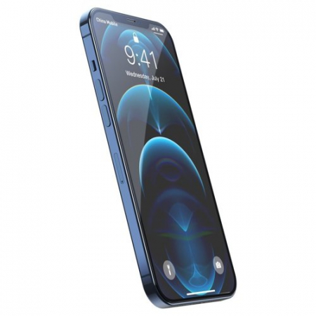 Folii Protectie - Folie Sticla iPhone 12 / iPhone 12 Pro 0,3 mm Anti Blue Light Full Glue Baseus