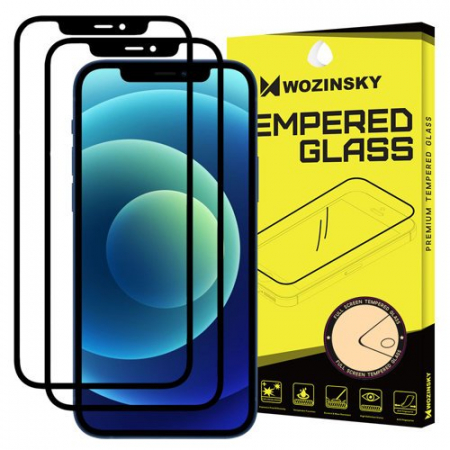 Folii Protectie - 2 bucati Folie Sticla iPhone 12 Pro Max 6.7" 10D Full Glue Wozinsky