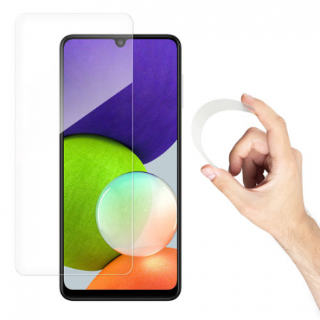 Folii Protectie - Folie sticla Samsung A22 4G Nano Flexi Glass Hybrid Screen Protector Tempered Glass