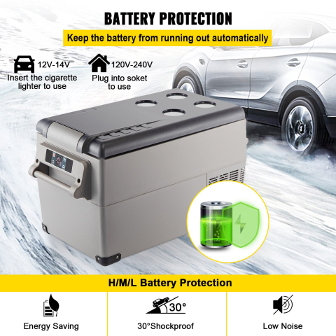Frigider auto cu compresor 35L portabil 12V 24V pentru TIR camion camping și autorulotă [4]