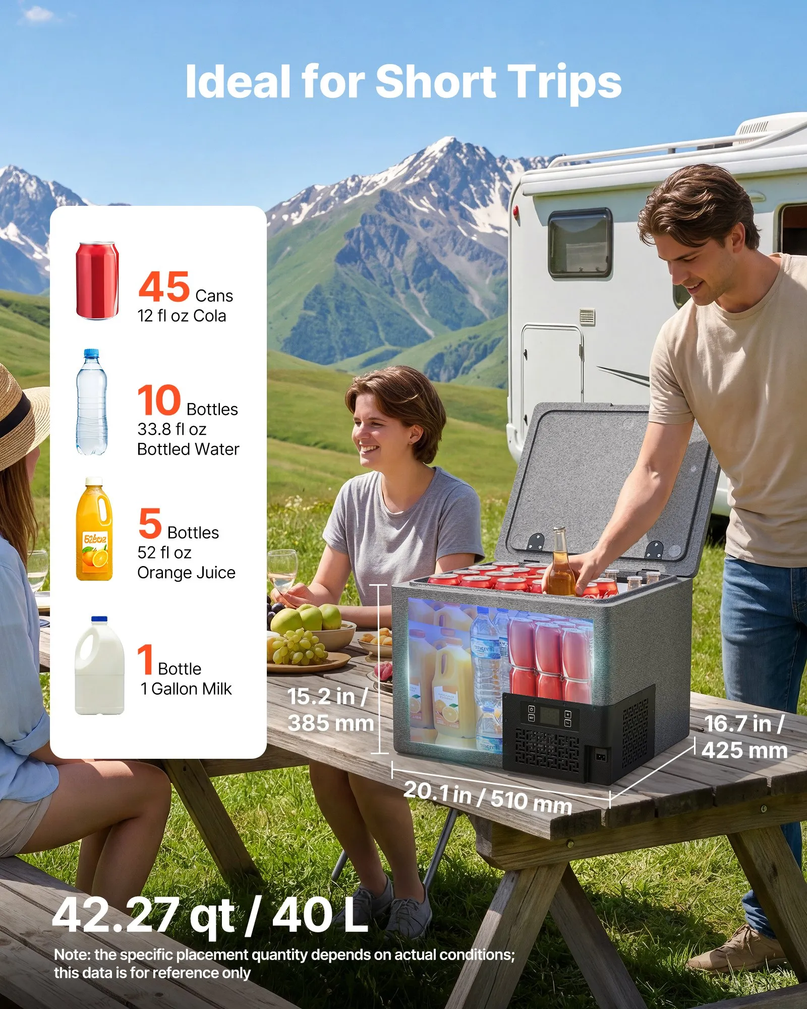 Frigider auto portabil cu compresor 40L 12V 24V control aplicație pentru camping și off-road [5]
