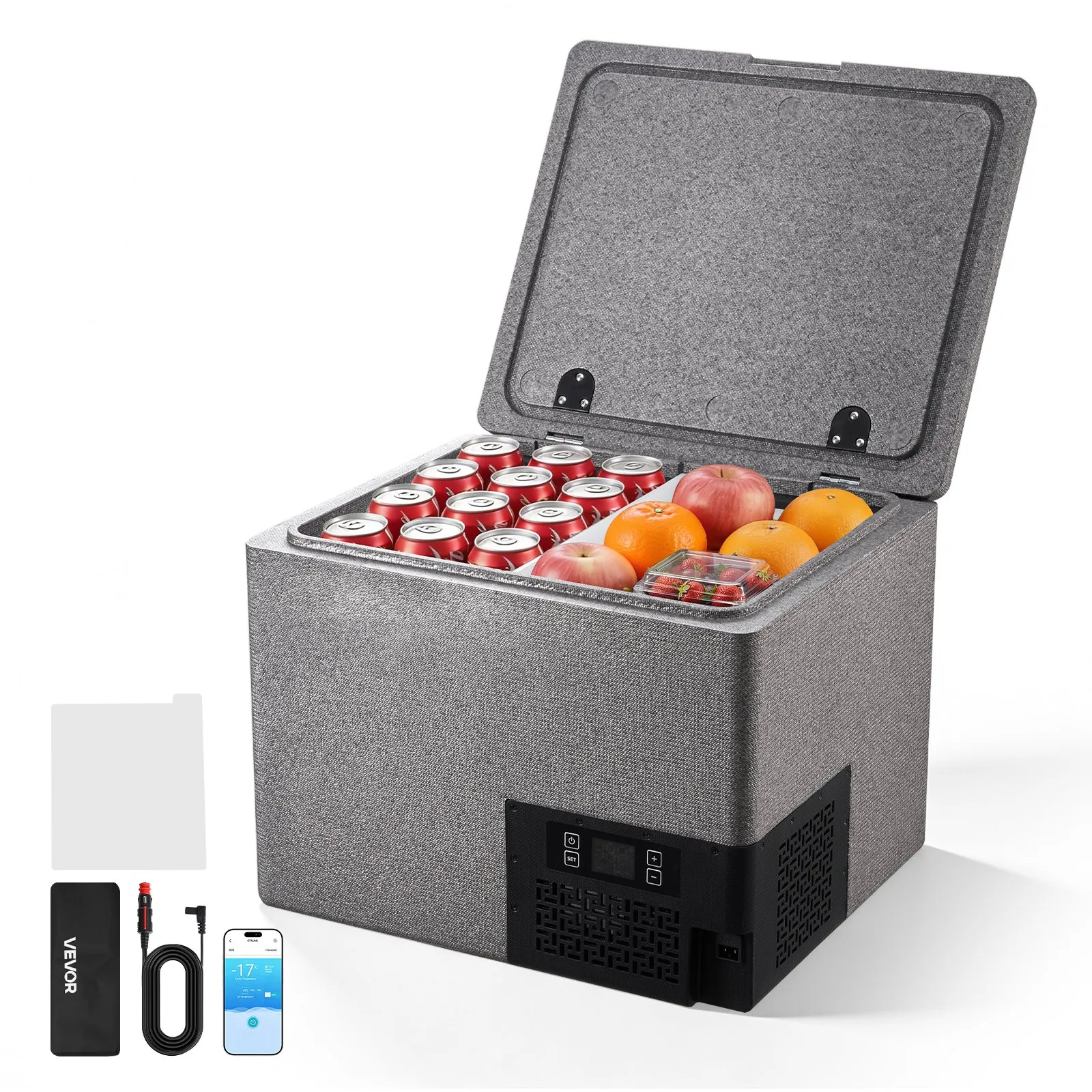 Frigidere  Auto cu Compresor - Frigider auto portabil cu compresor 40L 12V 24V control aplicație pentru camping și off-road