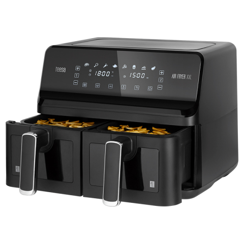 HOME - Friteuză cu aer cald dublă Teesa Air Fryer Dual Pot XXL 8L 2700W