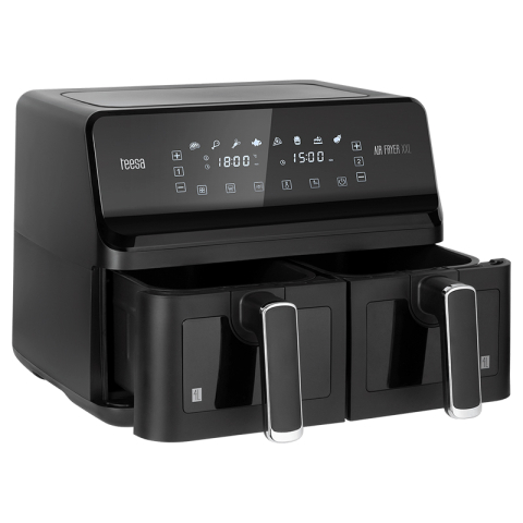 Friteuză cu aer cald dublă Teesa Air Fryer Dual Pot XXL 8L 2700W [2]