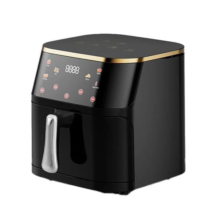 Friteuza cu aer cald - Friteuza cu aer cald 10L, XXL Digital Air Fryer, Gatire fara ulei, 2400 W, 6 programe presetate, Afisaj digital, Negru
