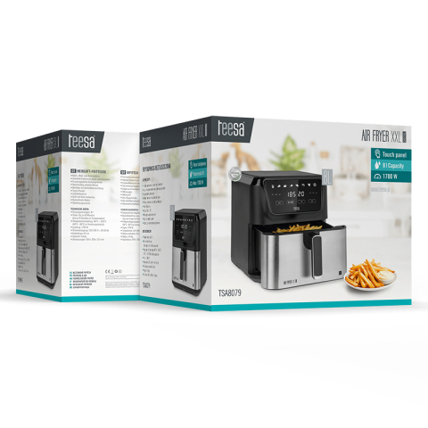 Friteuză cu aer cald Teesa XXL 8 L, 1700 W | Moka GSM [4]