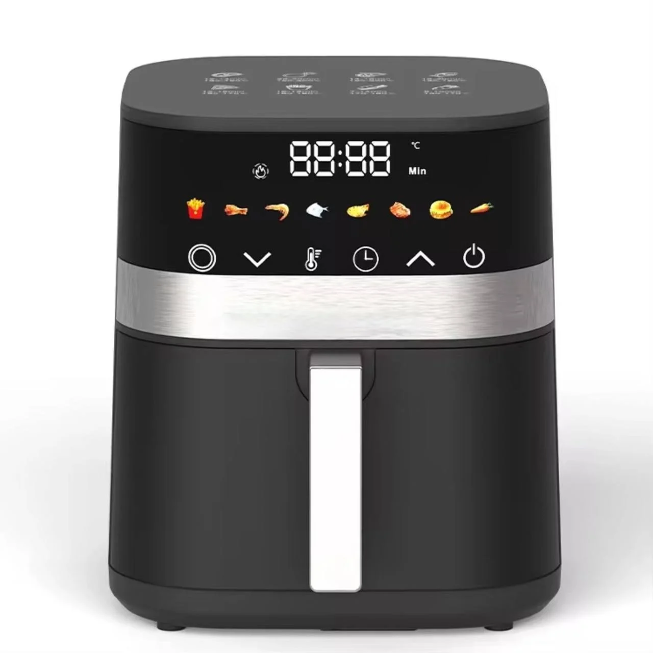 Friteuza cu aer cald - Friteuza cu aer cald Haley XXL Digital Air Fryer, Gatire fara ulei, 2000 W, 7L, 1,4kg, 8 programe presetate, Afisaj digital, Negru