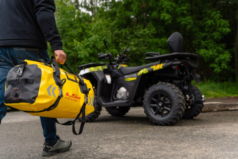 Geantă moto ATV impermeabilă 65L PVC waterproof galbenă [4]