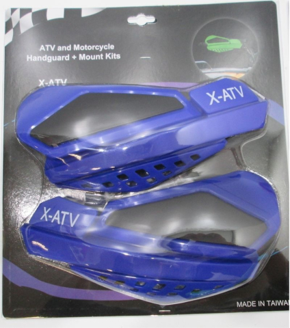 Handguard Universal Albastru cu Bară Aluminiu și Kit Montaj Moto ATV [1]