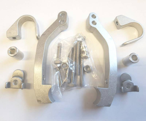 Handguard Universal Albastru cu Bară Aluminiu și Kit Montaj Moto ATV [3]