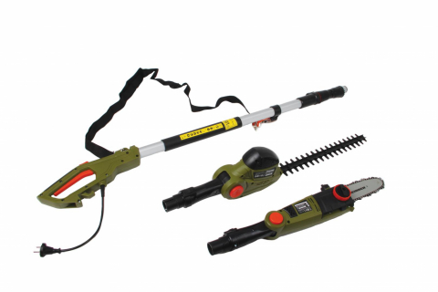Diverse - Unealta electrica multifunctionala 2 in 1 pentru gradina Heinner VMT001,drujba/motofierastrau 750 W,trimmer gard viu 550 W,maner telescopic 128 - 197 cm