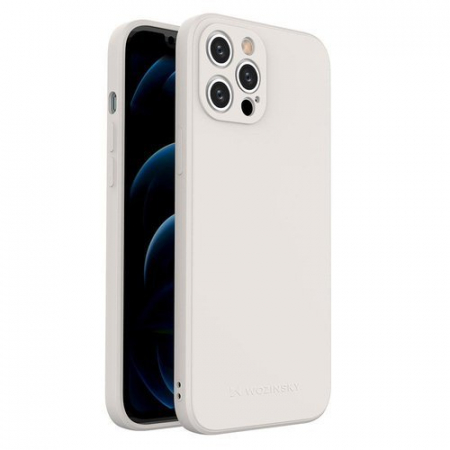 Samsung huse - Husa iPhone 12 Pro silicone flexible durable case White, Wozinsky