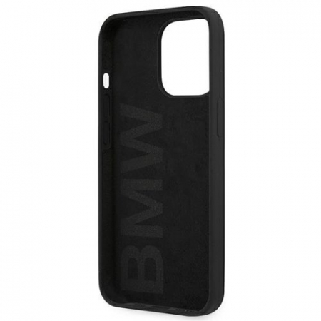 Husa iPhone 13 PRO , Case BMW  black hardcase Silicone Signature BMHCP13LSILBK [4]