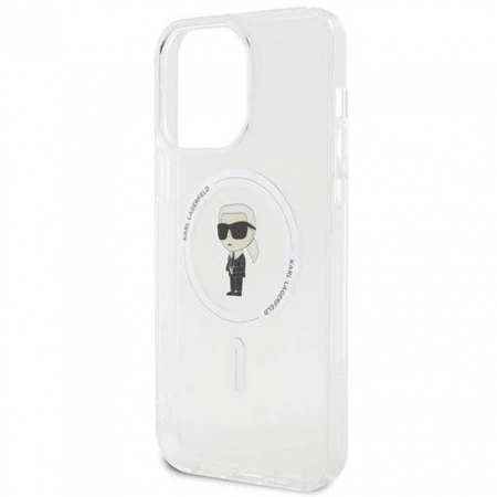 Husa iPhone - Husa iPhone 15 Pro Max Karl Lagerfeld IML Ikonik MagSafe