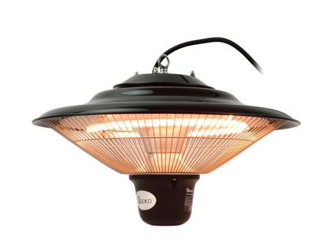 Incalzitoare, calorifere electrice - Incalzitor Terasa, Incalzitor cu montare pe tavan 1500W, cu telecomanda, cu intrerupator, IP44, lampa cu halogen