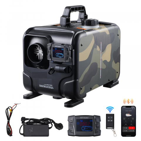 Incalzitoare, calorifere electrice - Încălzitor staționar Sirocou Webasto 8kW 12V-220V cu senzor CO₂ și alarmă Bluetooth