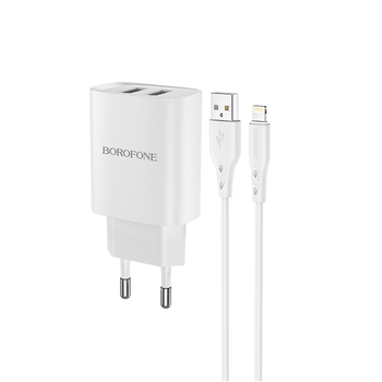 Incarcator iPhone Borofone cu cablu BN2 Super - 2xUSB - 2,1A [3]