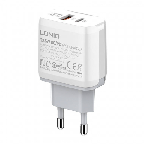 Incarcator iPhone 15 cu Cablu Type C LDNIO  22.5W + cablu Type C, Incarcator Samsung, Huawei, Xiaomi Type C [2]