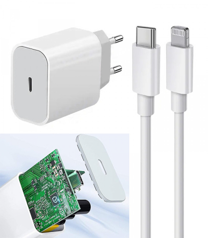 Incarcator retea iPhone 20w , cu cablu Lighting [3]