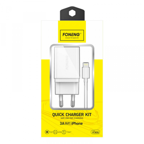 Usb Type-C - Incarcator retea iPhone cu Cablu Lighting cable K300