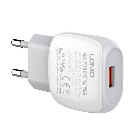 Incarcator cu Cablu Type C, usb C, LDNIO A1306Q 18W + USB-C cable [1]