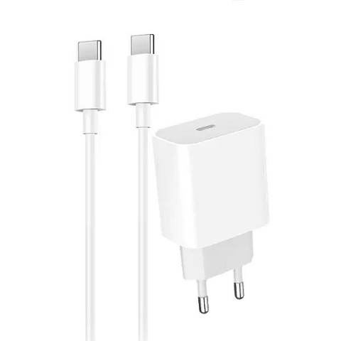 Pachet Set 10buc x Incarcator Type C  cu cablu Type C 3.6A, 20w, PD, Alb,Denmen [1]